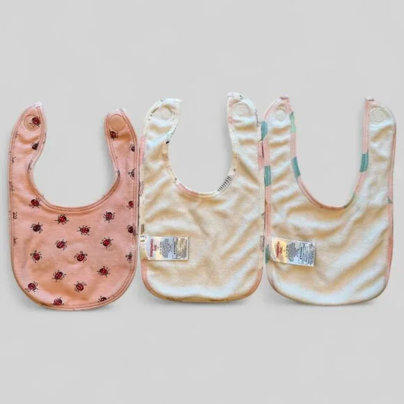 Lot of 3 Magnetic Me Baby Girl Bibs 12-16 lb - Picture 3 of 8